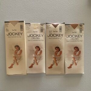 4PK Jockey For Her Knee Highs - 2 Pairs Per Pack Warm Beige, White, Sand Regular